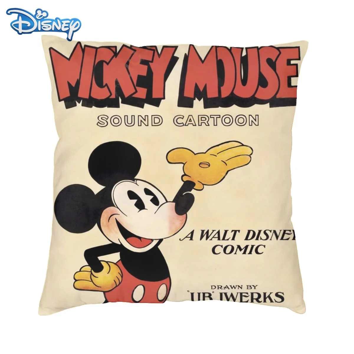 

Disney Pillowcase Mickey Minnie Mouse Donald Duck Cartoon Polyester Peachskin Cushion Cover Sofa Pillowcase Home Decoration