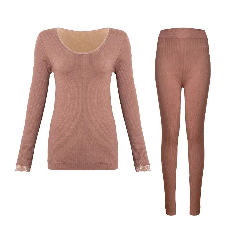 

Warm Autumn Underwear Warm Round Collar Vetemznt Femme Termal Shirt Sous Vetement Femme Thermal Underwear Women Warm Clothing