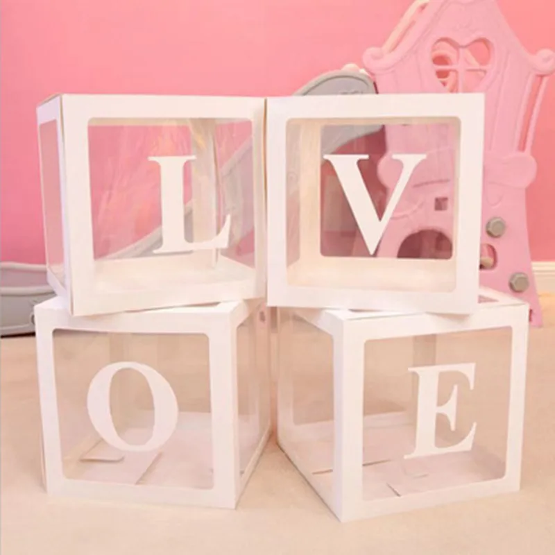 

Baby shower decorations Young girls 12 customs Transparent box Wedding balloon Air First birthday party decorations Children bal