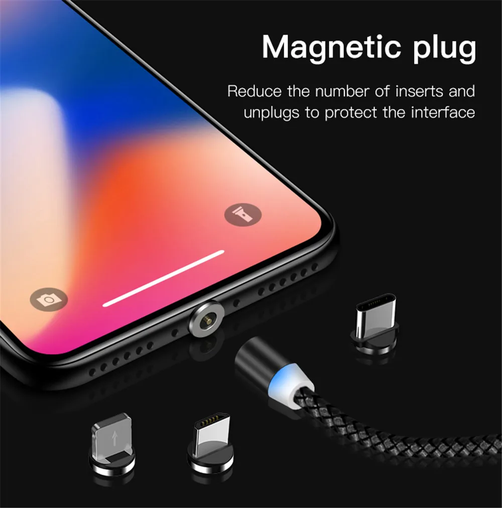 Магнитный кабель Micro usb type C для htc LG huawei Meizu c9 pro быстрая зарядка магнитное зарядное