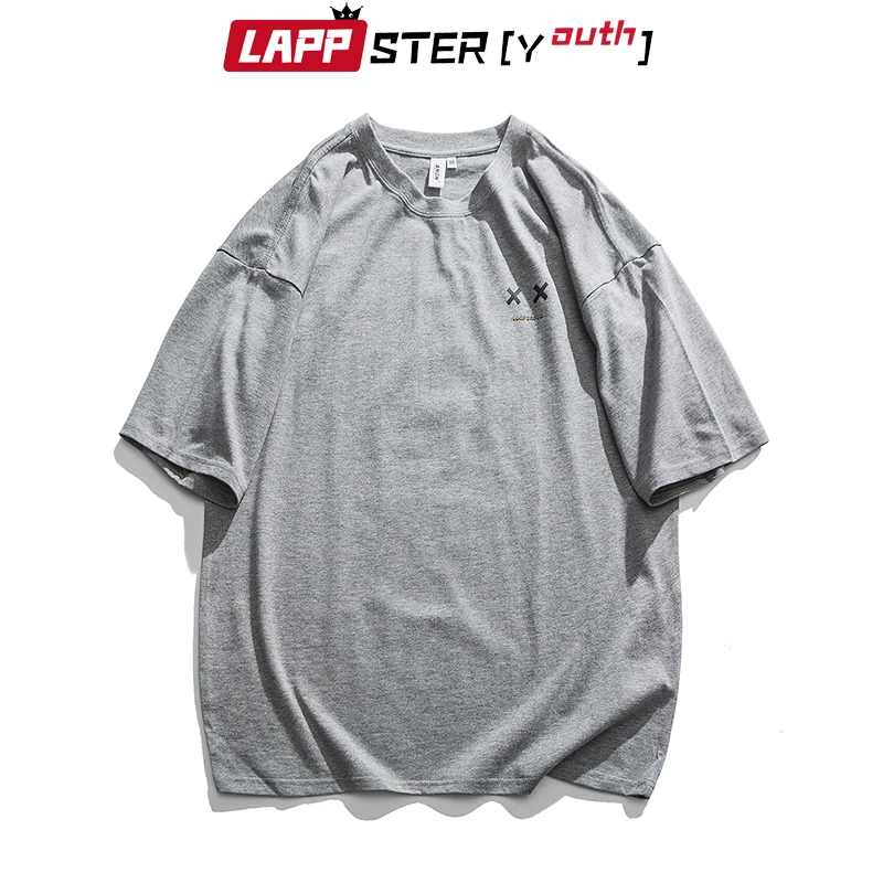 LAPPSTER Мужская негабаритная Японская уличная одежда футболки с отверстиями 2019