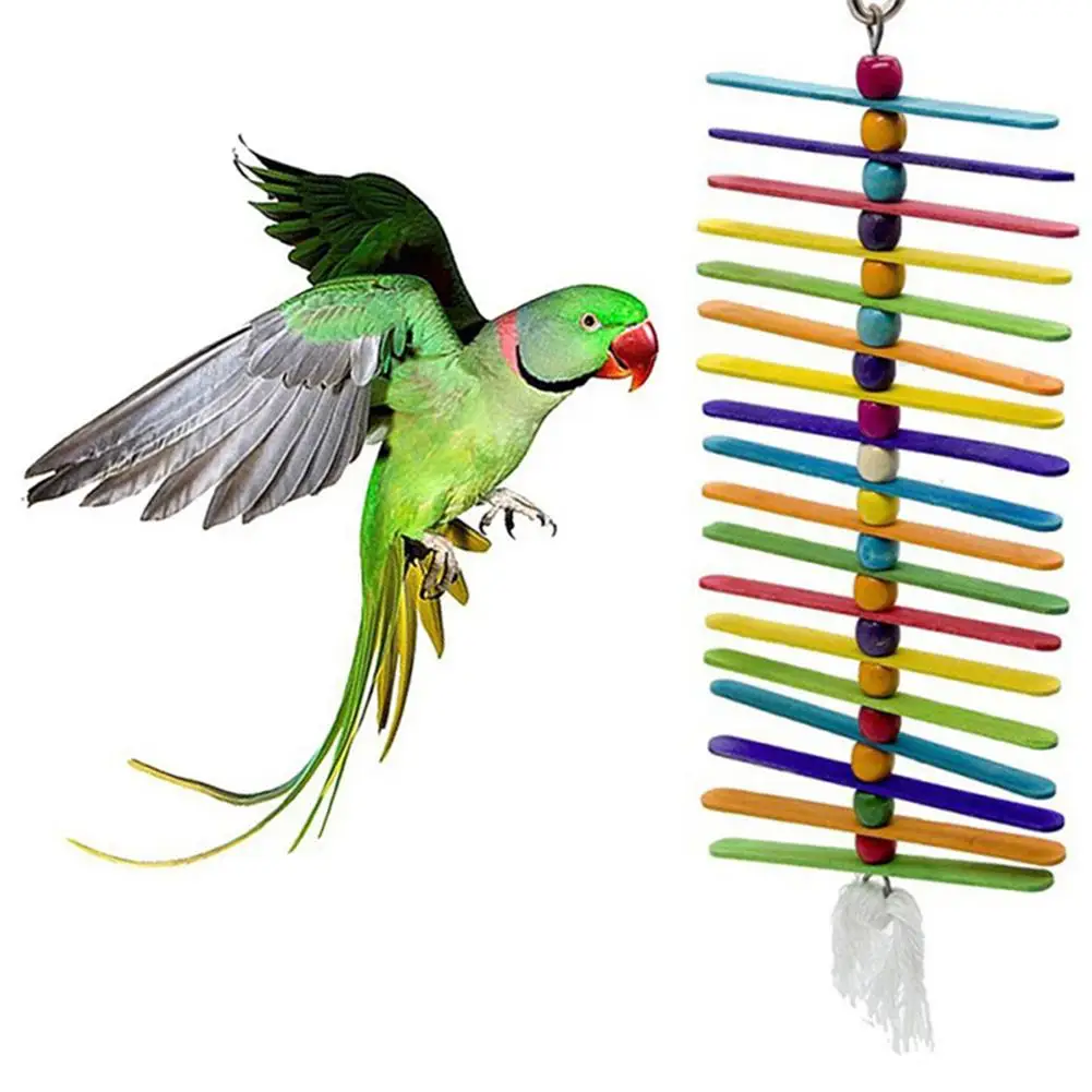 Деревянные палочки с птицами для домашних животных качели подвесные жевательные