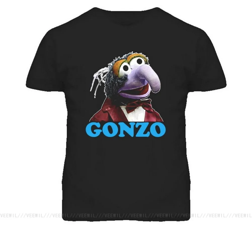 

Забавная хлопковая Футболка Muppets Gonzo, Повседневная модная мужская футболка с принтом, 11 цветов