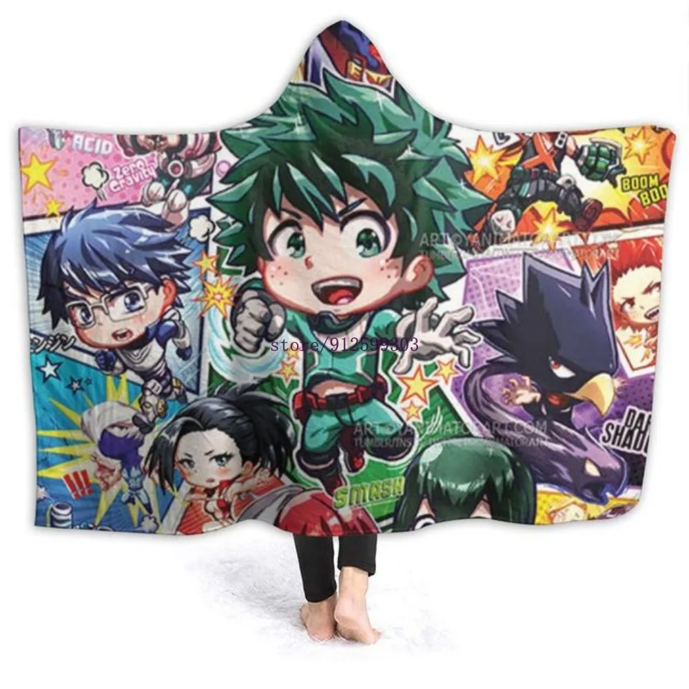 

My Hero Academy Cosplay Blankets Lovely Plush Soft Cloak Cartoon Cloak Coral Fleece Air Blankets Birthday Valentine Gifts