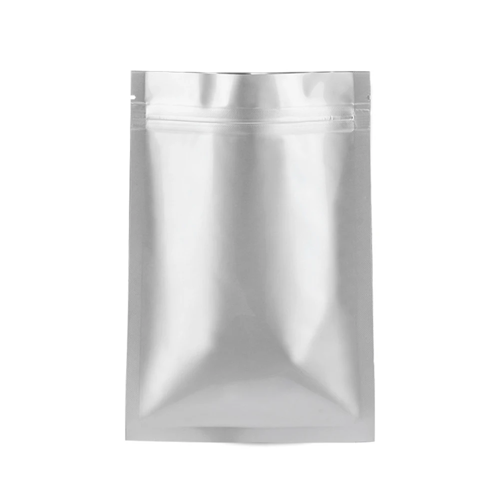 Горячие 100 шт. закрывающиеся пакеты из алюминиевой фольги на молнии плоский замок