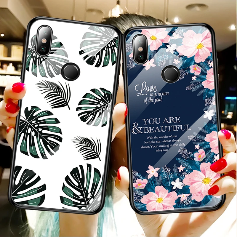 Градиентный цветной чехол из закаленного стекла для телефона Asus Zenfone Max Pro M1 Zb602kl