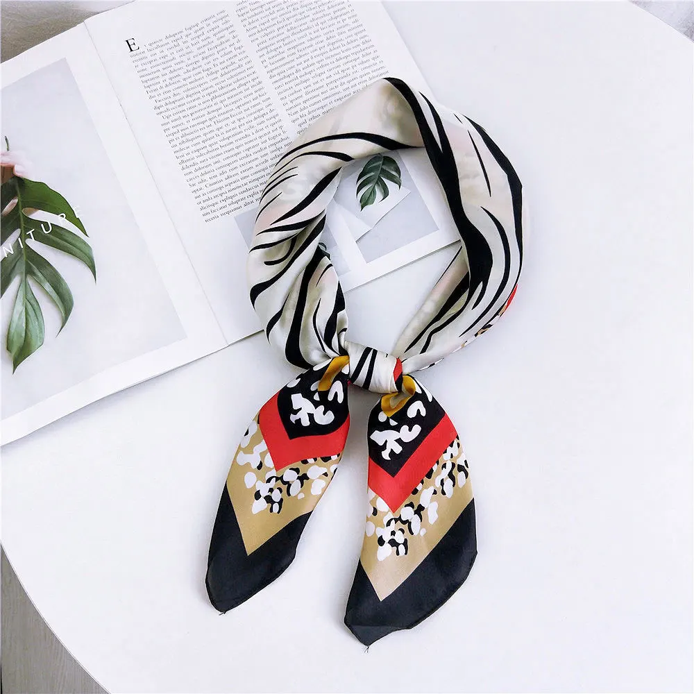 Женский шарф в полоску из шифона 70 Х70 см |