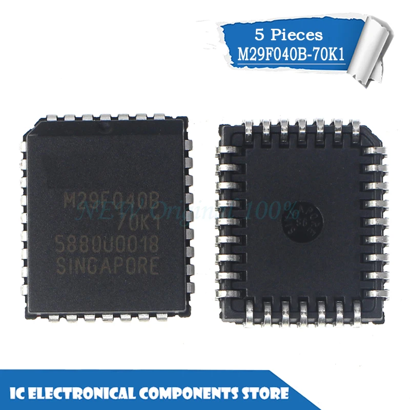 

New original 5pcs/lot M29F040B-70K1 M29F040B-70 M29F040B 70K1 PLCC-32