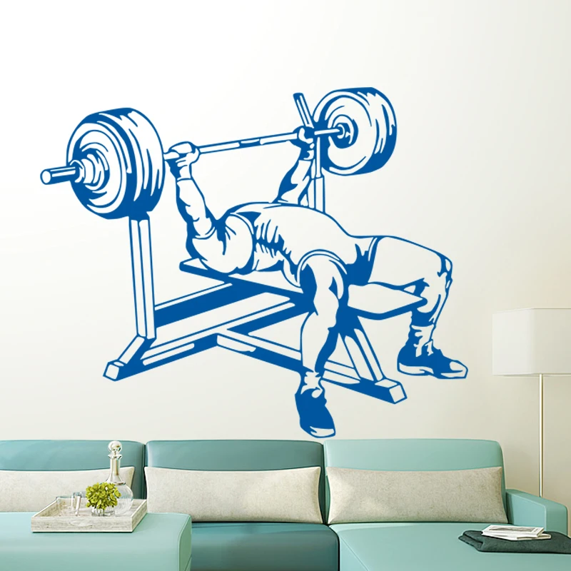 Стикер для спортзала наклейка фитнеса постеры бодибилдинга виниловые наклейки