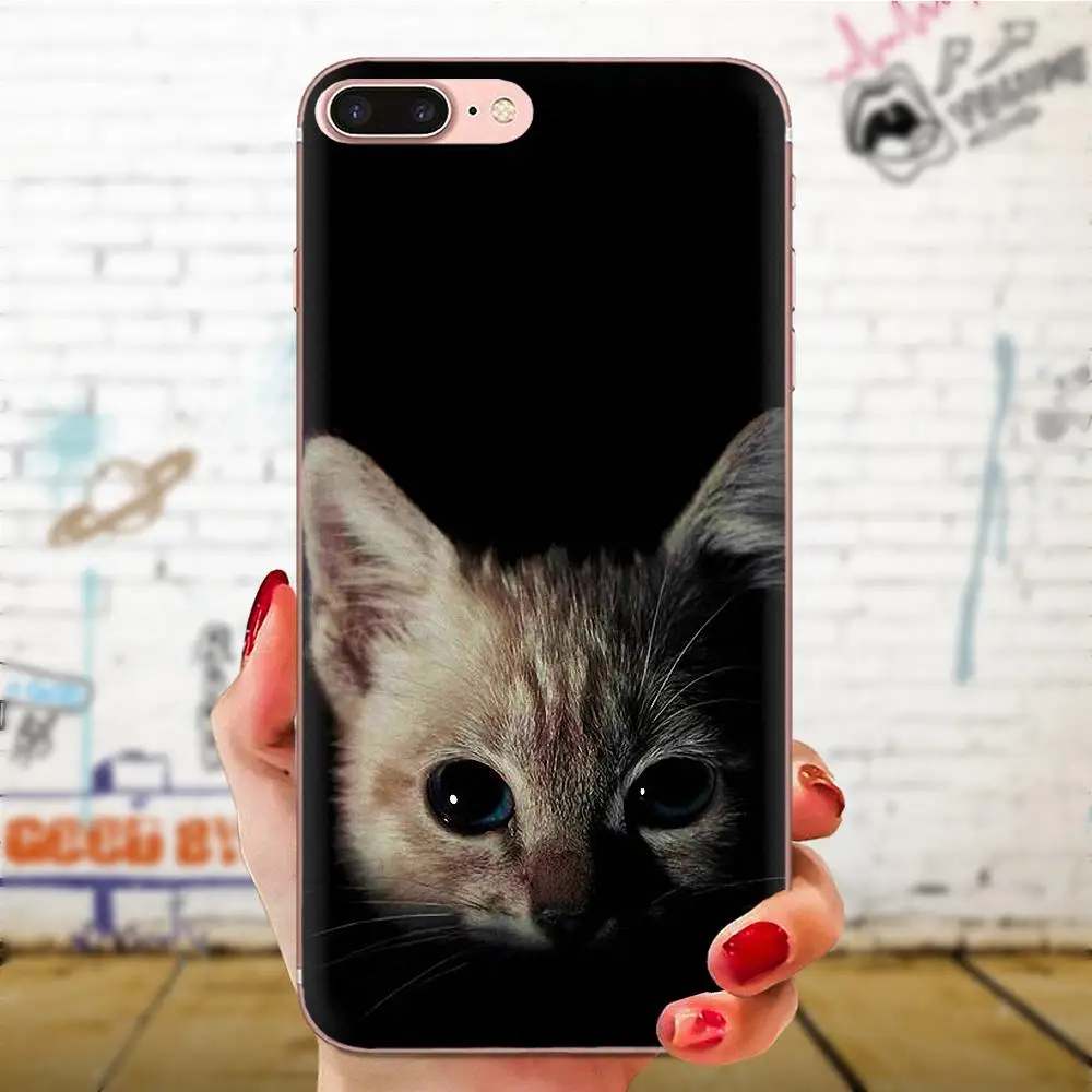 Мягкий чехлов для мобильных телефонов с изображением черного кота глазом Huawei Honor