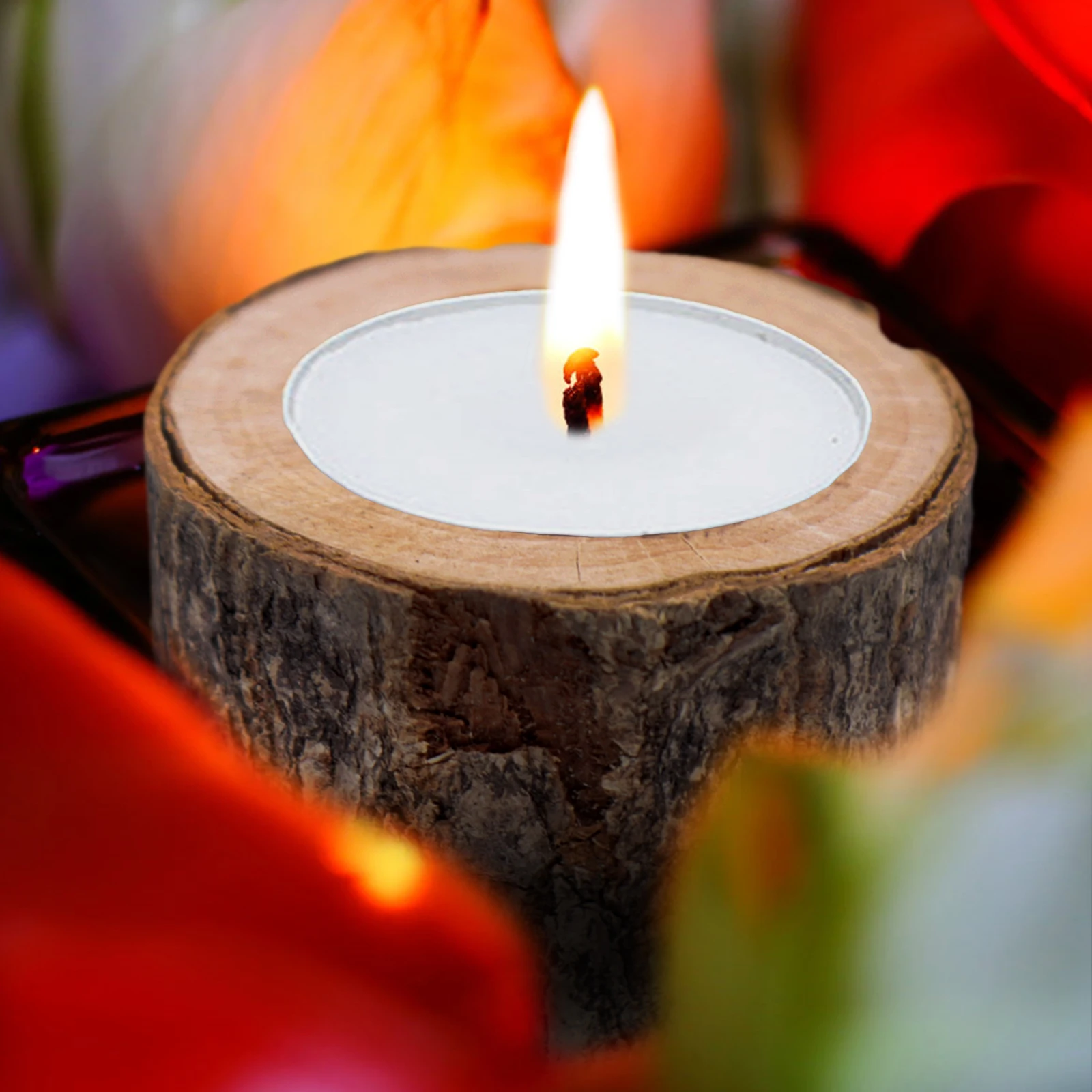 1 шт. деревянный подсвечник в рустикальном стиле для украшения дома сада