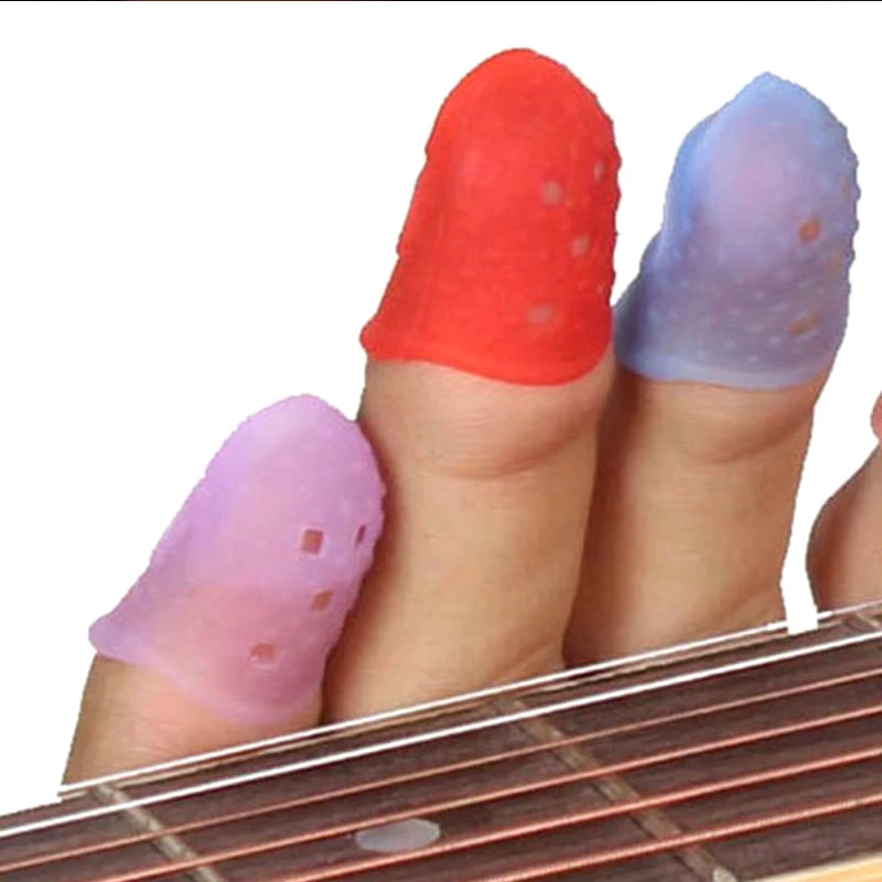 5 größen gitarre fingertip protektoren silikon finger guards für ukulele e gitarre musik instrumente zubehör auf lager free global