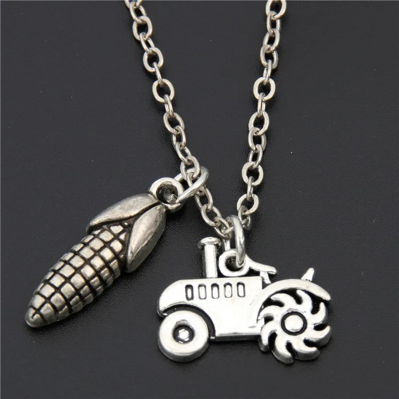 1 шт. Милые ожерелья для трактора изготовленные из металла подарок фермерам колье