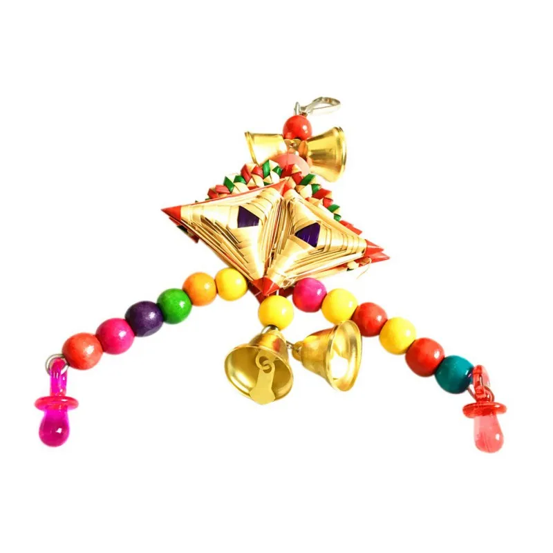 Натуральная трава тканая красочная клетка для попугая Висячие игрушки игрушка