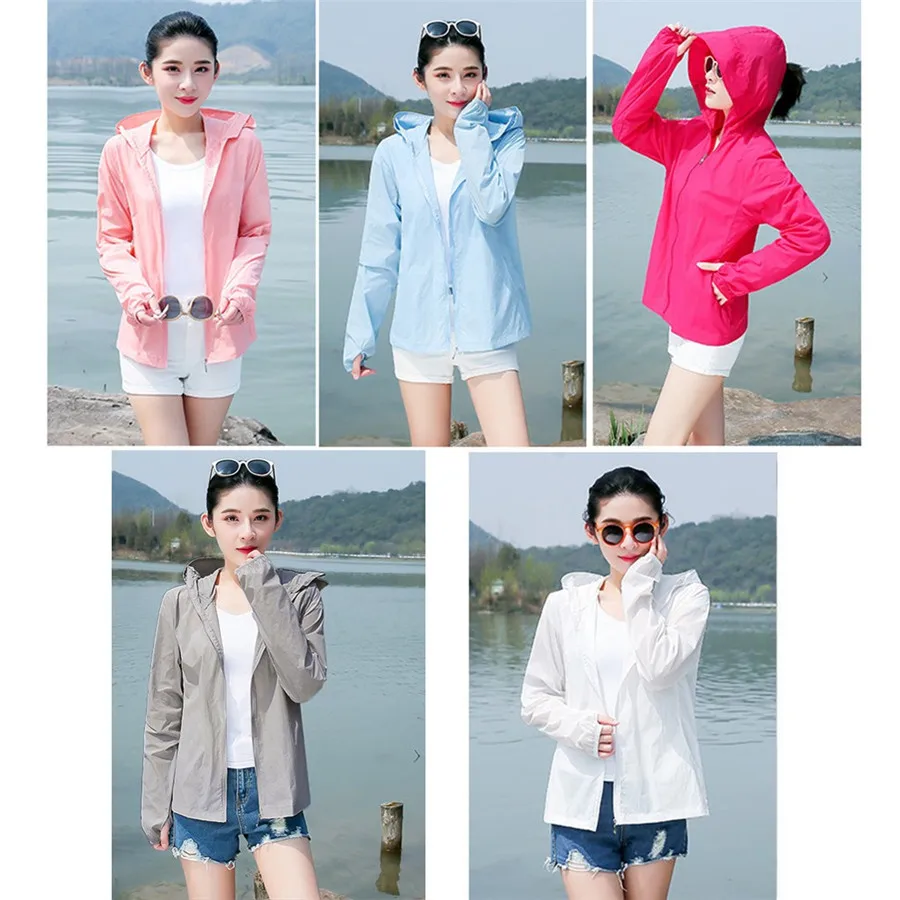 Женская стильная Уличная Повседневная одежда с защитой от солнца ультрафиолет