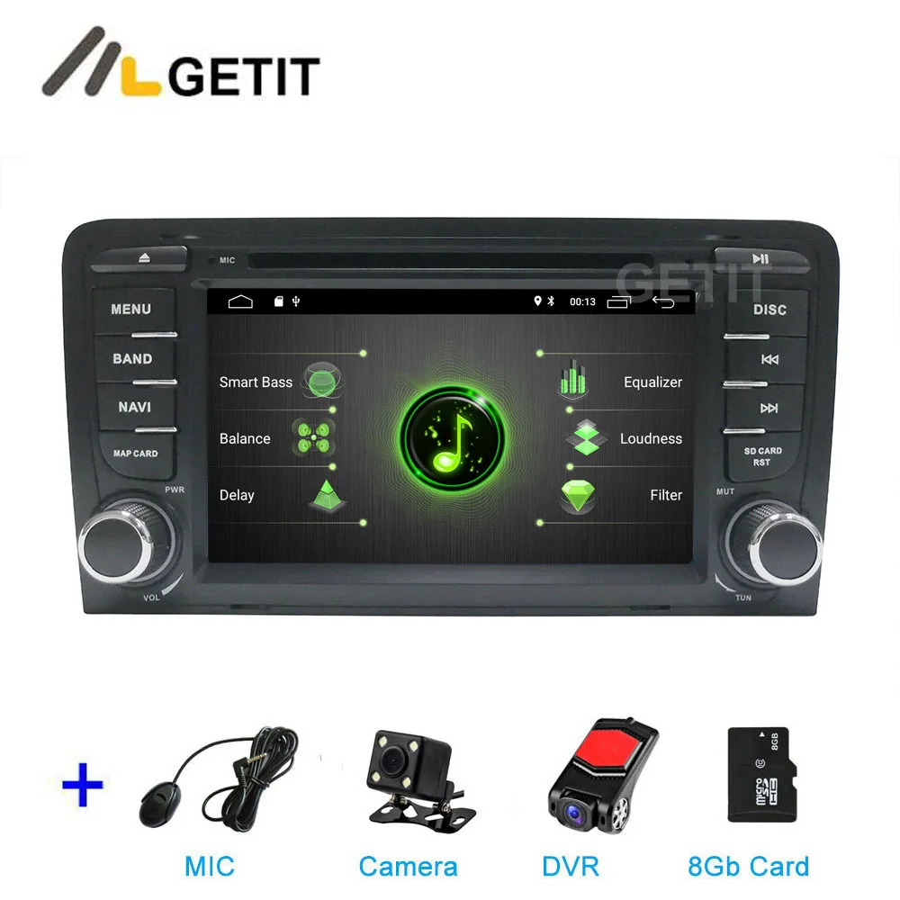 DSP 64G PX6 Android 9,0 автомобильный DVD видео стерео плеер gps навигация для Audi A3 8P 2003-2012 S3 2006-2012 RS3 Sportback 2011 - Цвет: DSP 2G CAM DVR SD