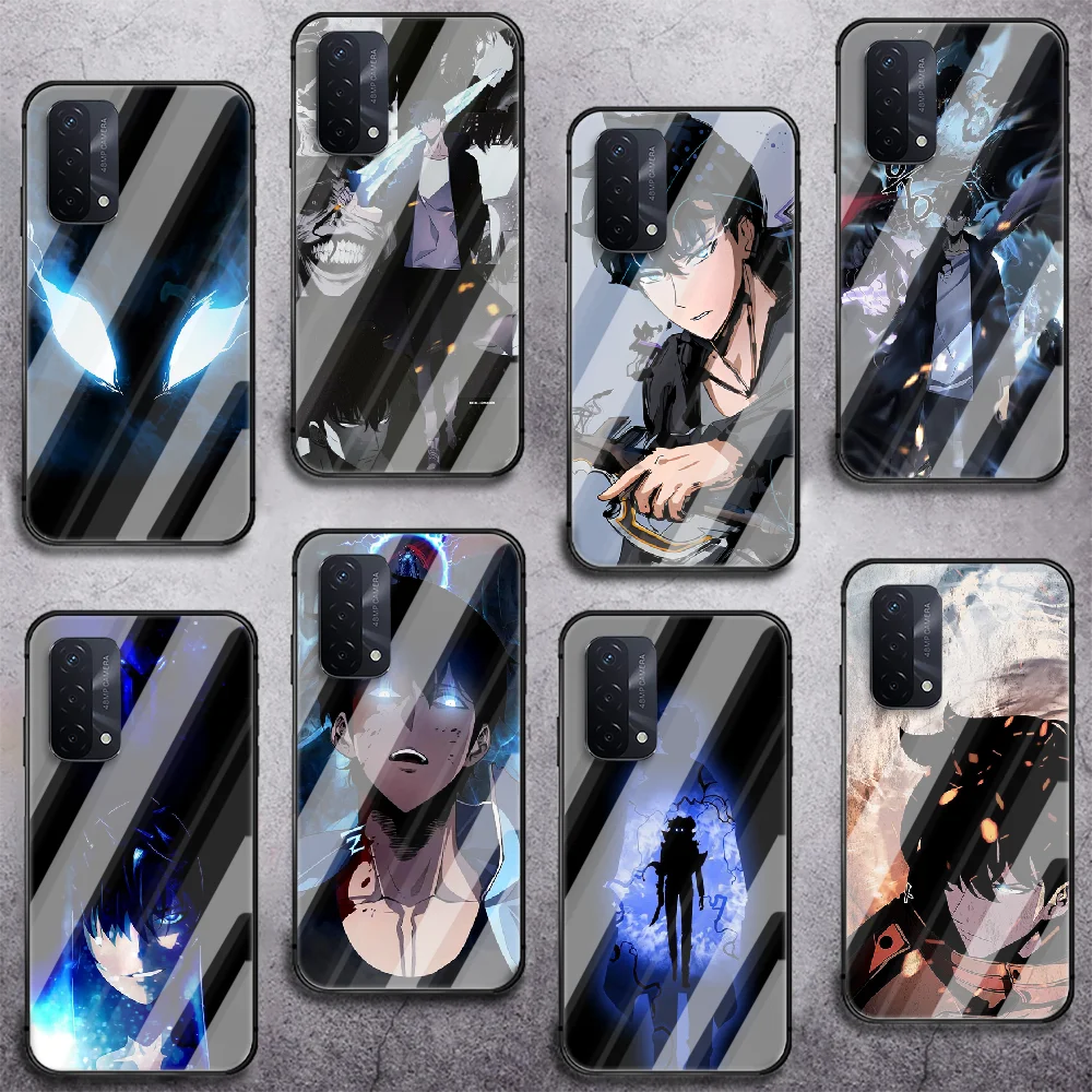 

Anime Solo Leveling Phone Tempered Glass Case Cover For oppo realme find reno a c x3 gt 53 5 6 7 11 Pro 5g Cover 3D Soft