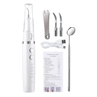 electric sonic dental calculus scaler oral teeth tartar remover plaque stains cleaner removal teeth whitening kit tool