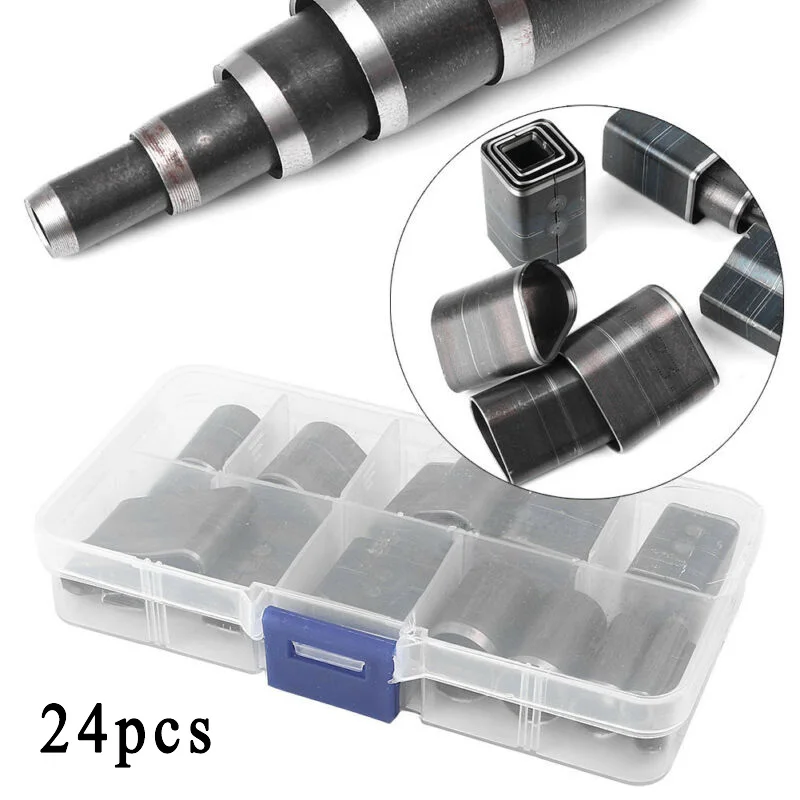 

24x Hollow Metal Leather Hole Punch Set Professional Plastic Belt Puncher Cutter