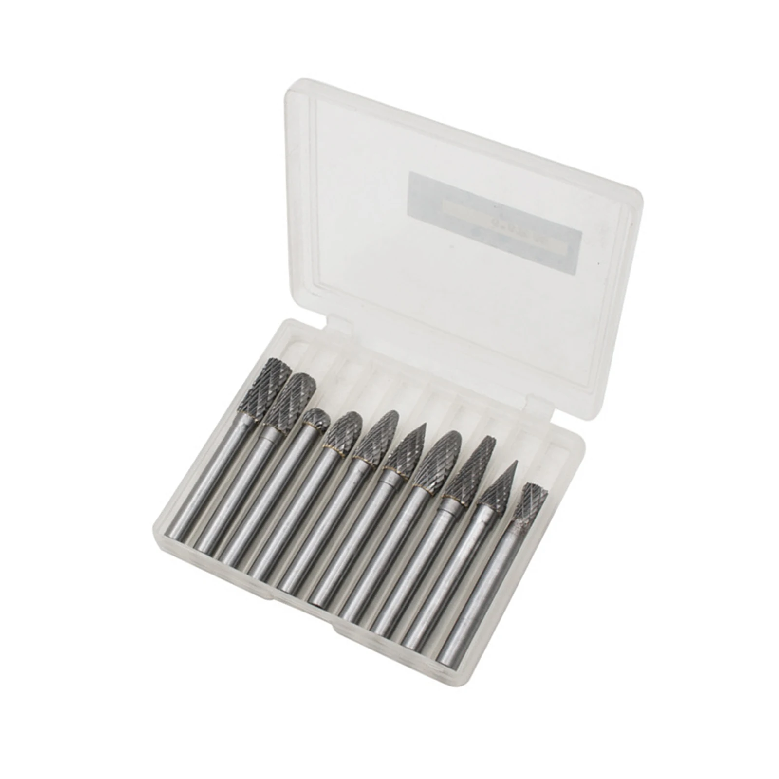

10pcs Alloy Rotary Burrs Set Tungsten Steel Electric Grinding Head Sanding File for Grinder Drill DIY Woodworking Carving