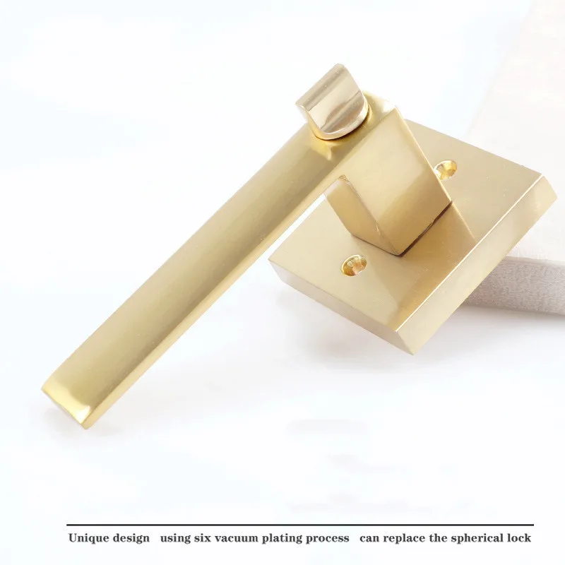 Дверная ручка из нержавеющей стали с блокировочным цилиндром полированный