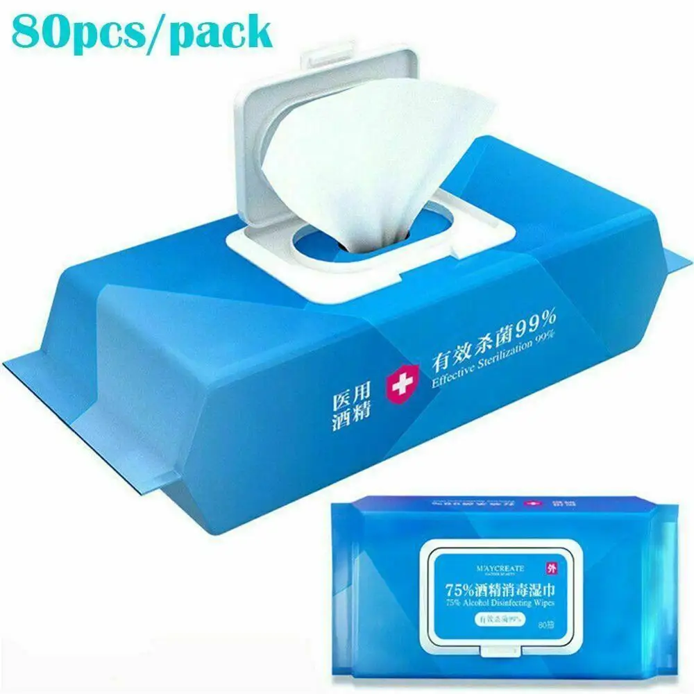 80 ⑤ упак. Уход За чисткой 75% спиртовые салфетки портативное полотенце для рук