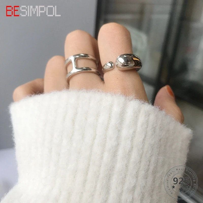 

Кольцо женское из серебра 925 пробы, регулируемое в виде капли воды