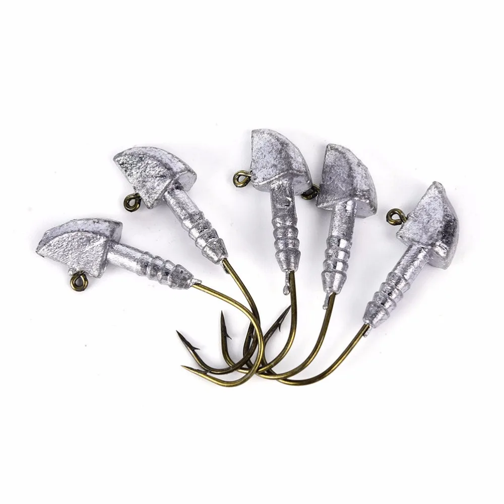 5 шт./лот новая рыболовная приманка с крючком в виде рыбки грузило свинцовый