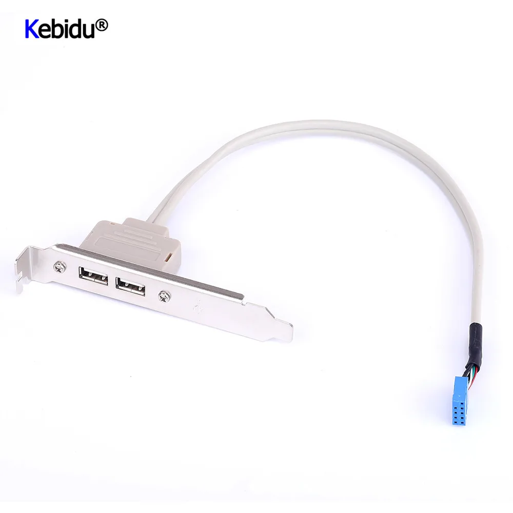 

Kebidu двухпортовый Usb задний ободок для настольного компьютера материнская плата Pci 2,0 Удлинительный кабель Usb