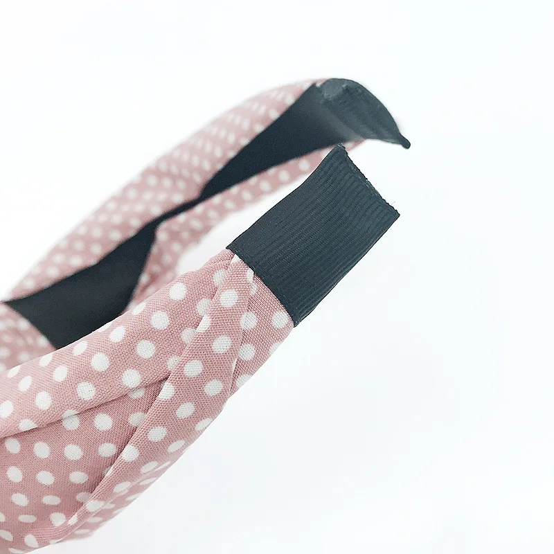 Ins знаменитостей модная в горошек с бантом для волос эластичная повязка на голову