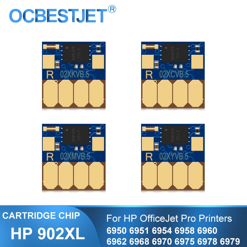 Новый обновленный чип чернильного картриджа для HP 902XL 902 XL Officejet 6950 6951 6954 6958 6960 6962