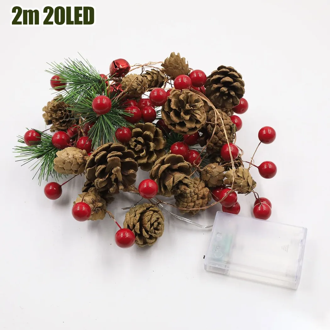 

1PC Christmas Pine Cones Branch LED String Light Christmas Tree Light Home Decor Home Garden Holiday Seasonal Décor Wreaths