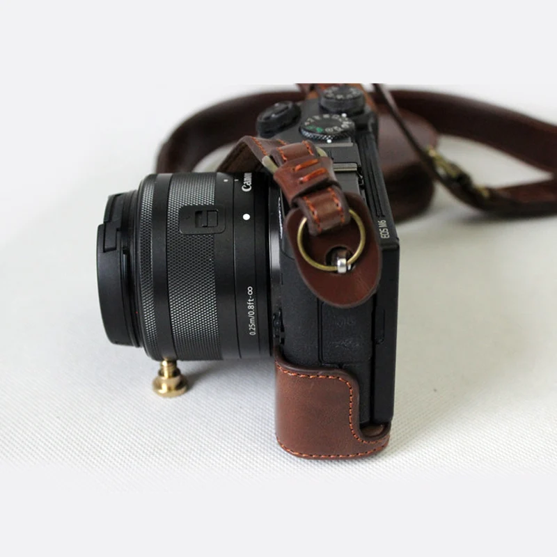 Чехол из искусственной кожи для камеры Canon EOS M6 II Markii M6II защитный чехол с плечевым