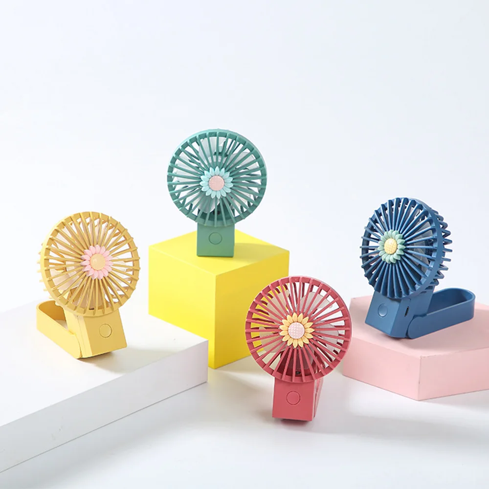 Мини ручной вентилятор с перезаряжаемой батареей светодиодный ночник 3