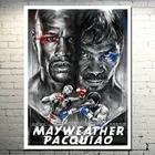 Шелковый постер Floyd mayпогода против Манни паккиао 2015 для борьбы и бокса, Декор, картина для декора гостиной (новинка)