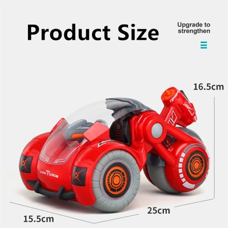 

Watch Remote Control Induction RC Deformation Car 2.4G 30mins Colorful Light Spray Antivirus Remote Control Children's Toy Car