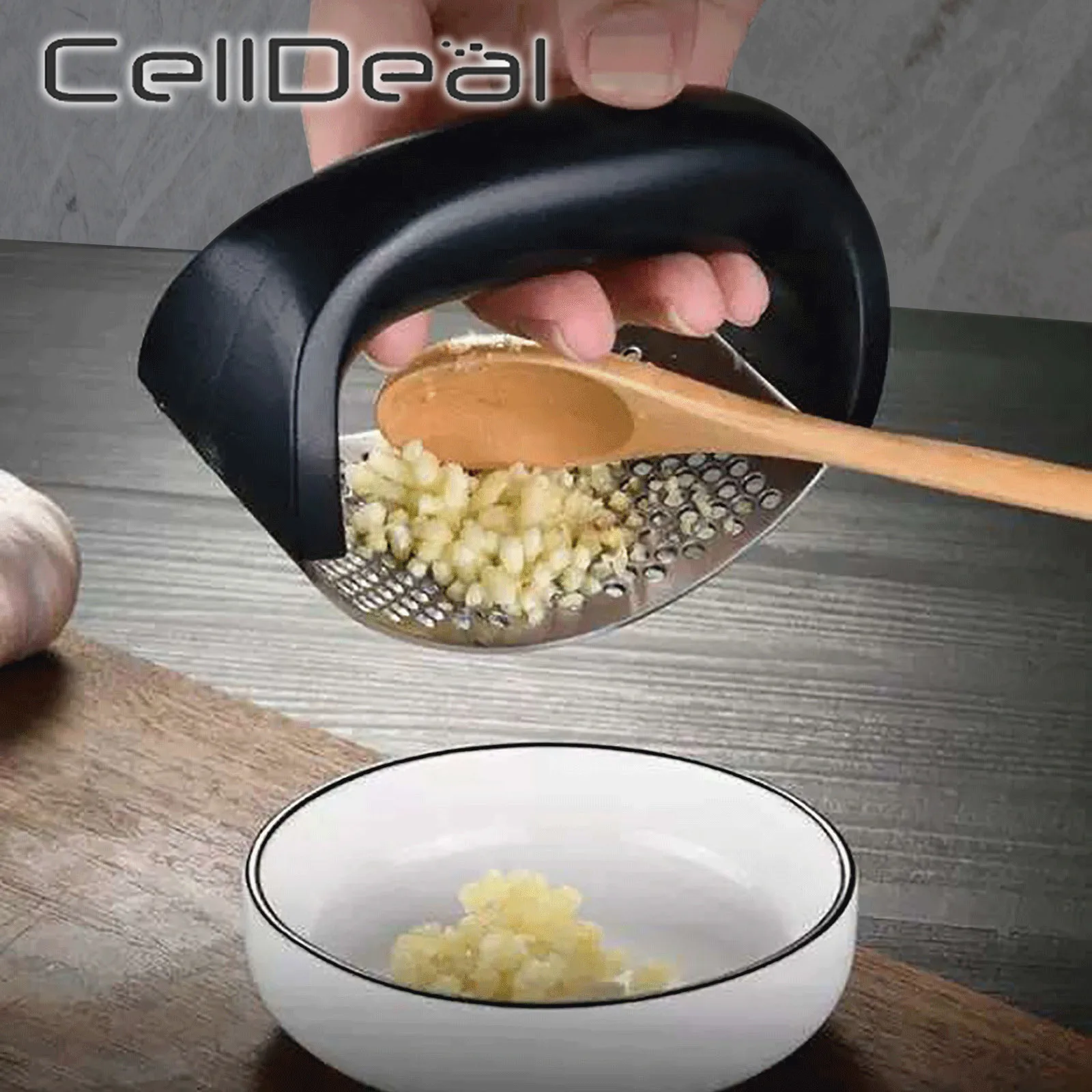 Ручной пресс для чеснока из нержавеющей стали 1 шт. Многофункциональный кухонный