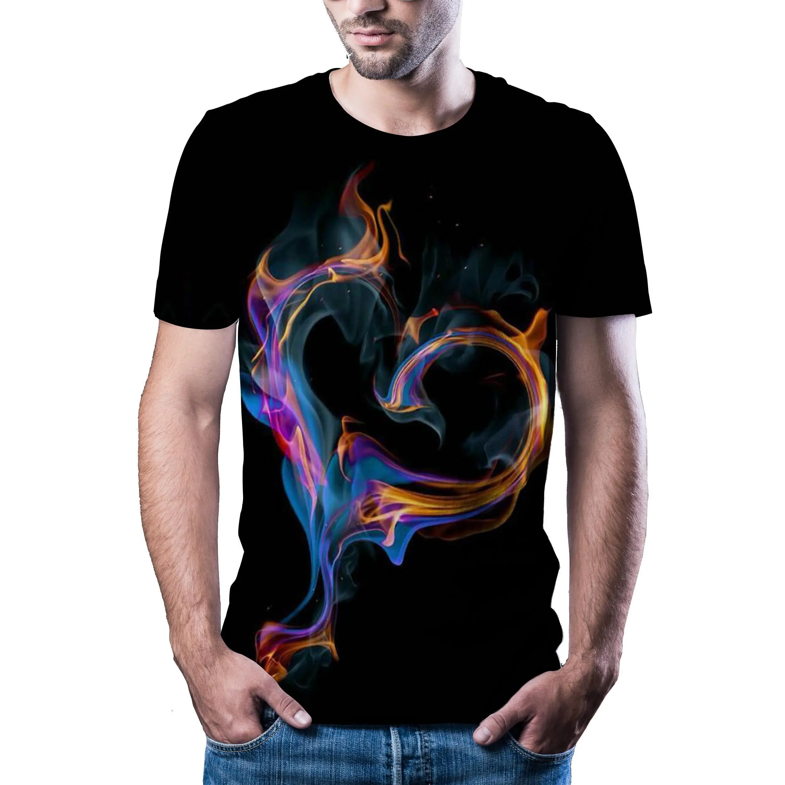 

New T -Shirt Men 'S High-Quality Men'S T -Shirt Short Sleeve 3d Abyss Character Printing Men'S T-Shirt Fashion Handsome T -Shirt