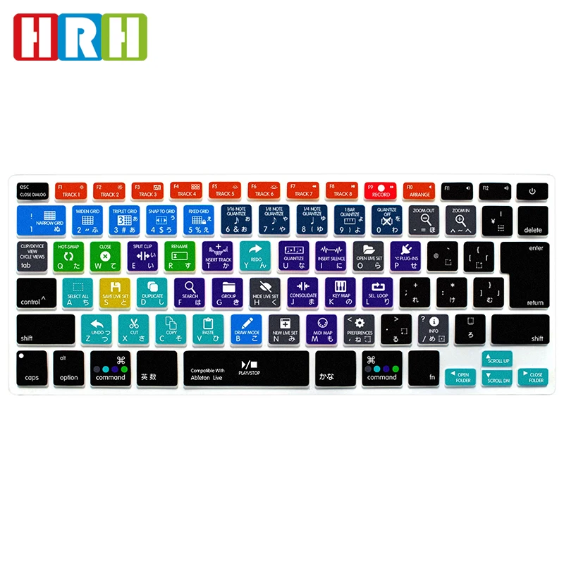 Чехол HRH Ableton для клавиатуры Силиконовая защита Macbook Air Pro Retina 13 15 17 дюймов японская