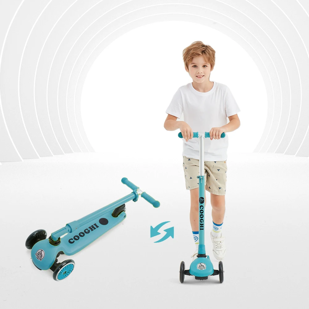 

Самокат Скутер, способный преодолевать Броды для детей 3 колеса наклон с бортовым поворотом с регулировкой по высоте, для маленьких мальчик...