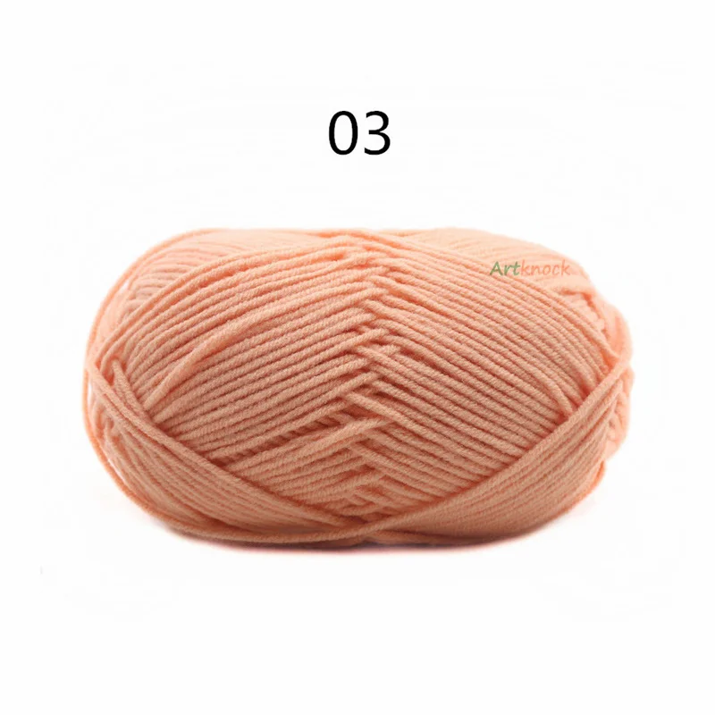 03 10pcs Хлопчатобумажная пряжа смешанные 10 шт х 50 грамм для вязания крючком, пряжа вязальная Вязание игла 3 мм ручной Вязание 4-слойная нить, Лидер продаж - Цвет: 03 10pcs