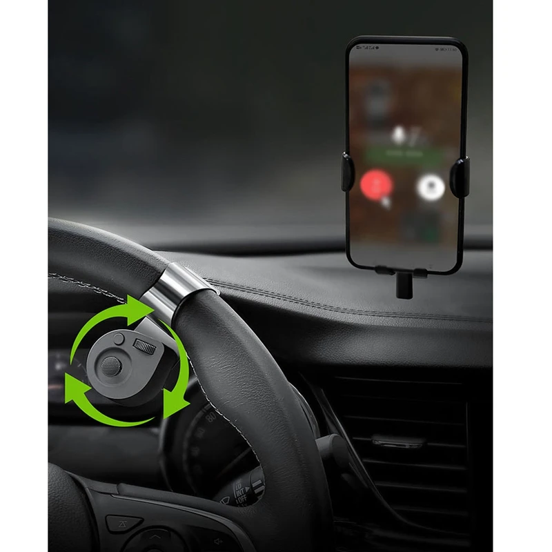 

Mobile Phone Wireless Controller Steering Wheel Mini ABS Multifunction Car Mounted with Bracket Navigation Assistant for Android