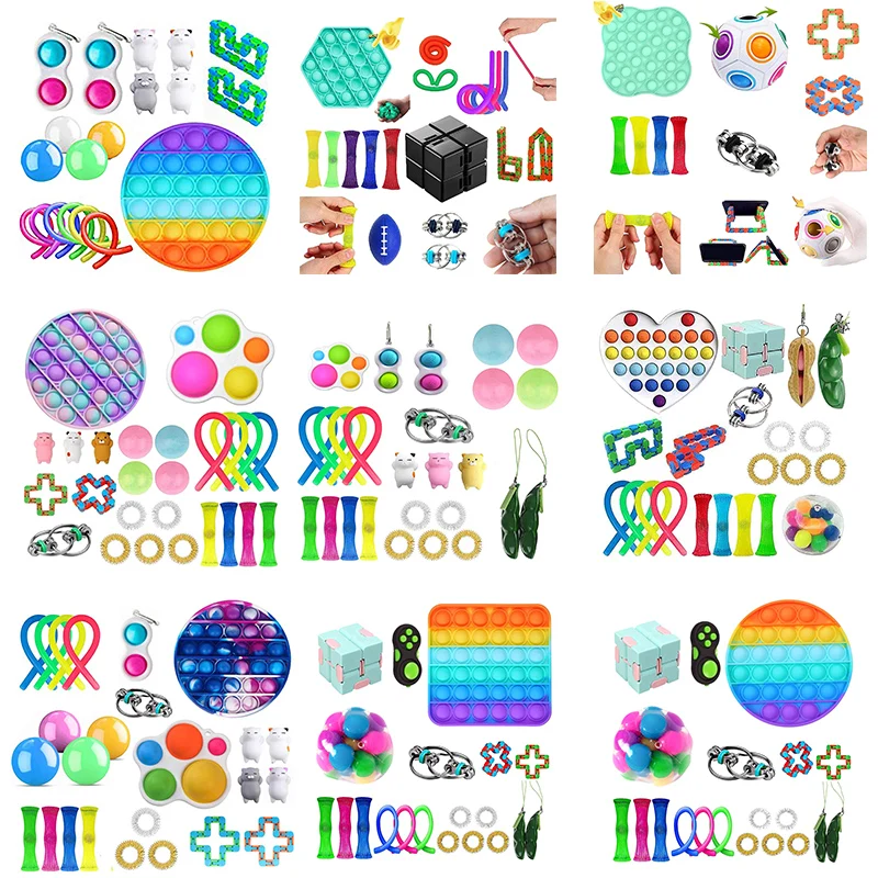 

33Pcs 1 set Fidget Toys Sensory Toy Set Anti Stress Toy Set Relief Stress Sensory Anxiety Stress Relief Toy Set For Kids Adult#3