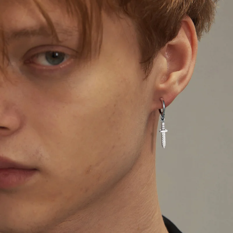 Серьги Vnox в стиле рок-панк мужские антиаллергенные металлические клипсы из