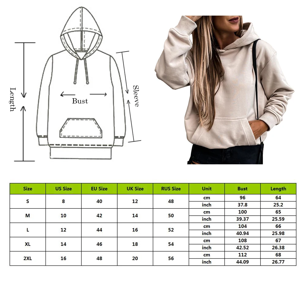 

Women Hoodie Sweatshirts Ladies Pullovers Female Autumn Winter Japanese Oversize Thin With Pockets Casual Solid Cute Hooded Coat