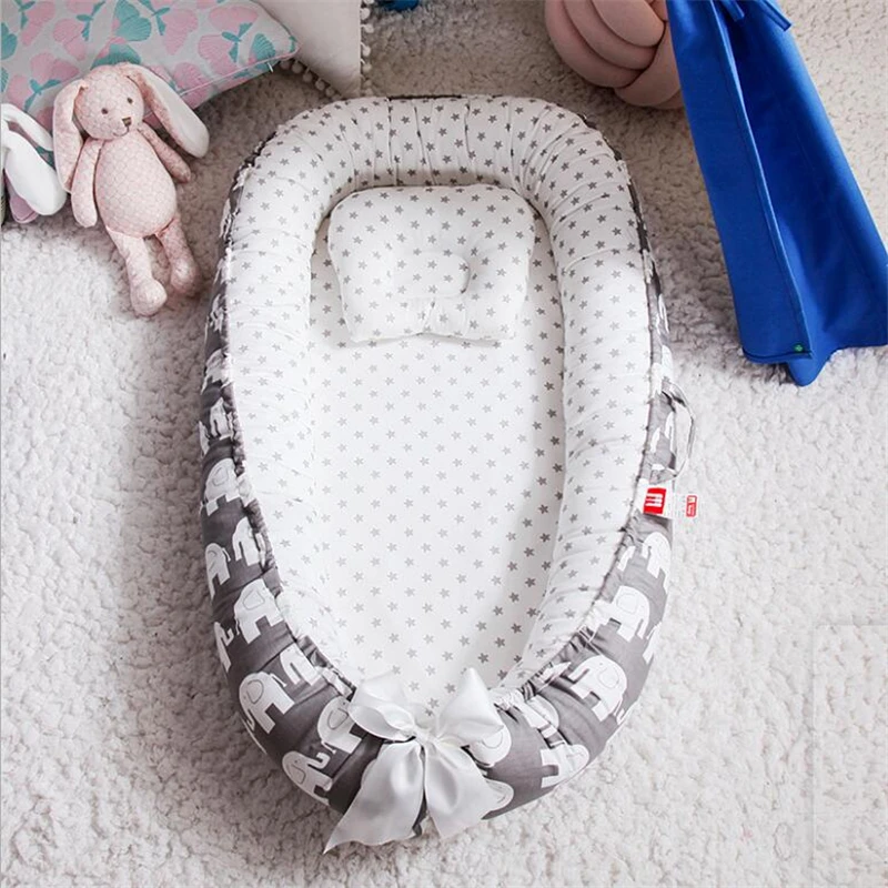 Портативное детское гнездо хлопковая бионическая кровать моющаяся детская