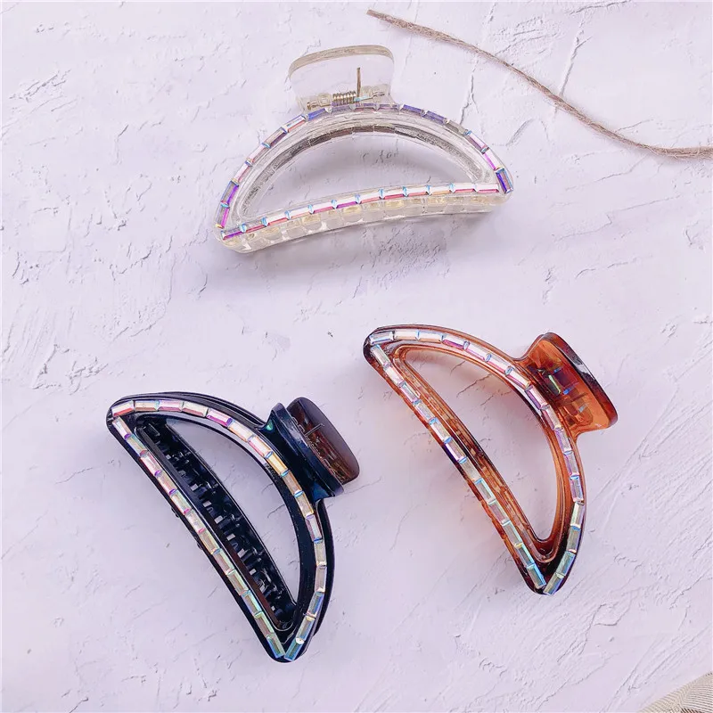 

New Temperament Women's Vintage Simple Arc Catch Clip Hair Accessories Korean Graceful Female Hair Claws Headdress