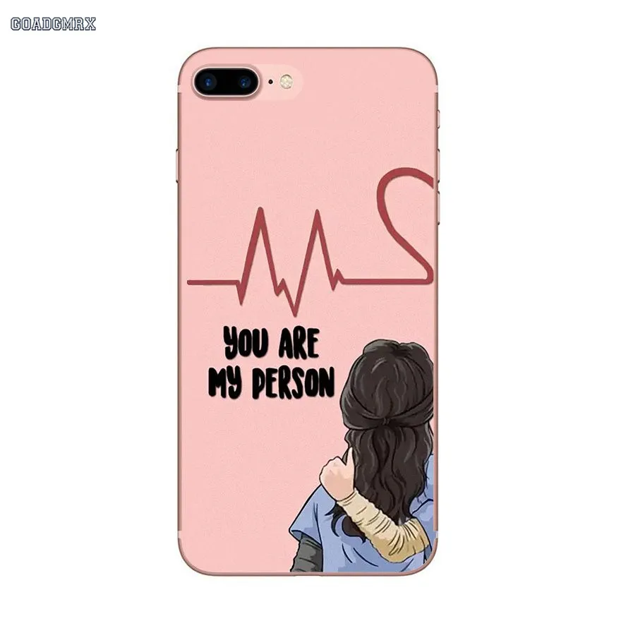 Прозрачные мягкие чехлы для iPhone 11 X XR XS Pro MAX 4 4s 5 5S SE 5C 6 6S 7 8 Plus GREYS Anatomy You Are My Person |