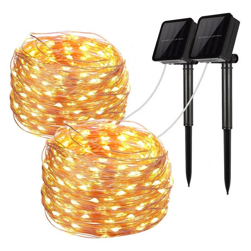 

LED Outdoor Solar Lamp String Lights 100/200 LEDs Fairy Holiday Christmas Party Garland Solar Garden Waterproof 10m 20m Decor