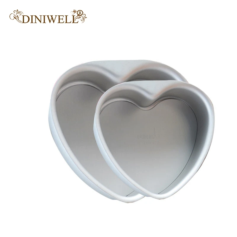 Алюминиевая форма в форме сердца для торта DIY Форма выпечки инструмент со съемным